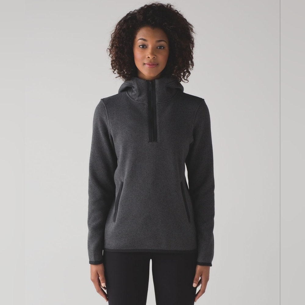 lululemon athletica Dark Charcoal Gray Half-Zip Hoodie